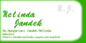 melinda jandek business card